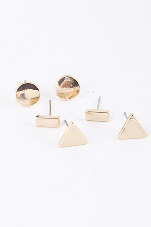 Circle Rectangle Triangle Shape Earring 5GAJ7